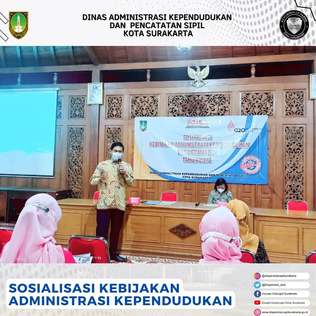 Disdukcapil Surakarta Selenggarakan Sosialisasi Kebijakan Administrasi